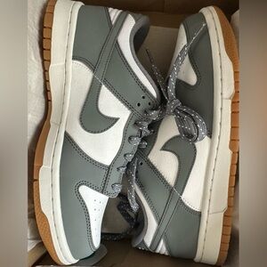 Nike Dunk Low GS in Smoke Gray and White